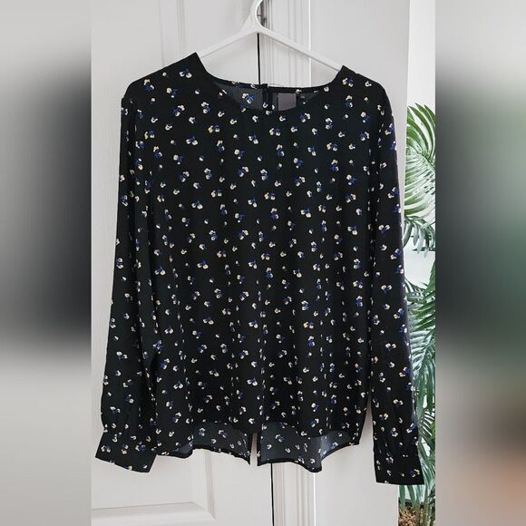 💝Ichi blue flower blouse - Picture 1 of 3